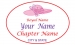 White Oval name Badge Artwork 126 Pink 